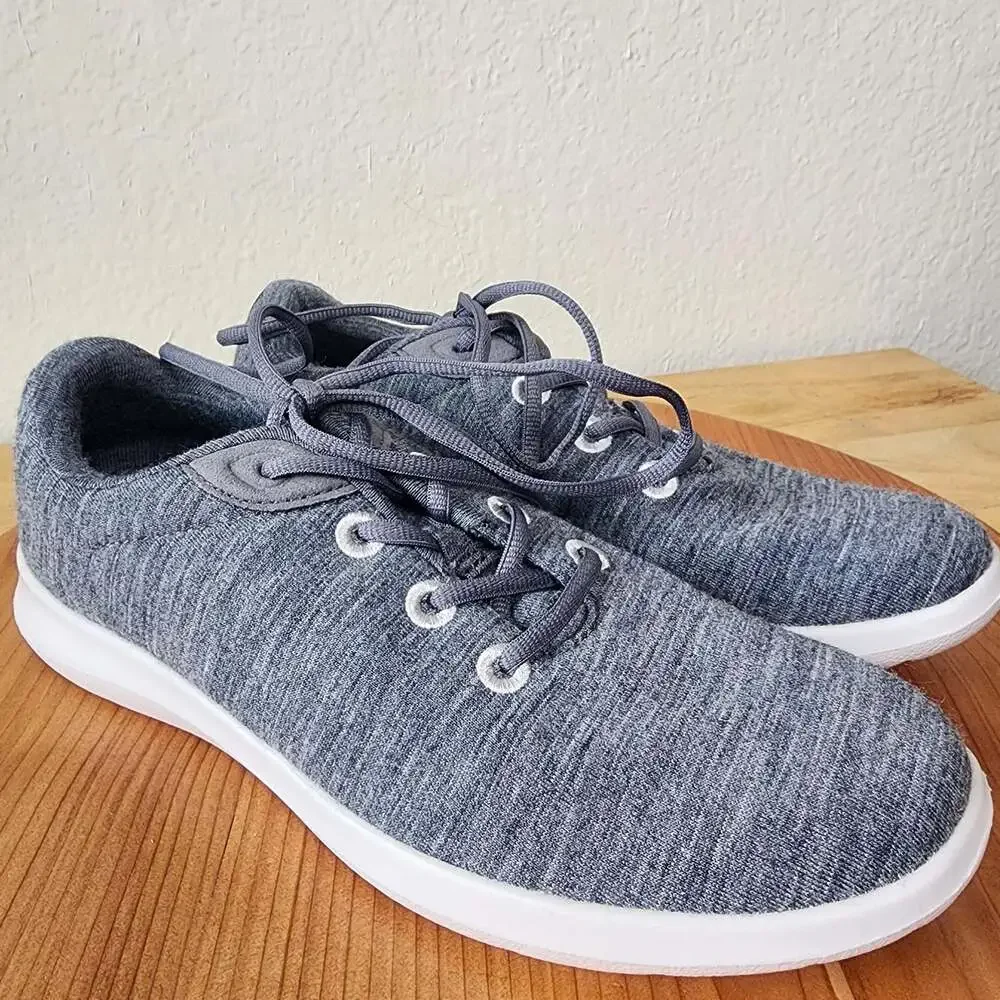 Merinos Shoes Womens Size 8 Gray Wool Knit Walking Sneakers Comfort Lightweight